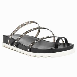 Nine West Cato Studded Slides - Grey/Black - Ireland (AS3807125)